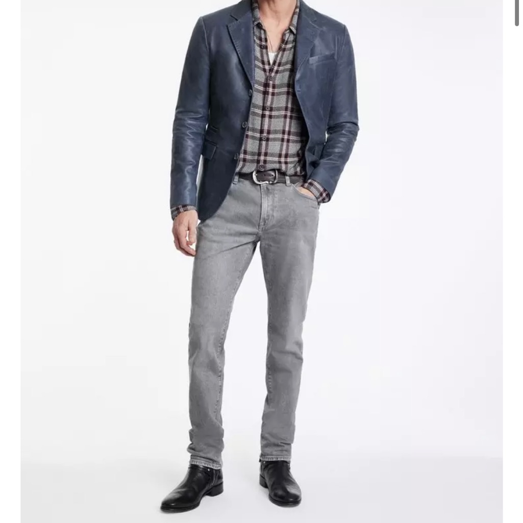 Nwt John Varvatos J702 Javier Wash Size 29x32 Gray Denim Jeans Slim Fit